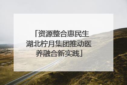 资源整合惠民生 湖北柠月集团推动医养融合新实践