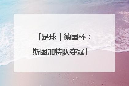 足球｜德国杯：斯图加特队夺冠