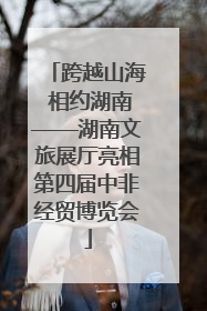 跨越山海 相约湖南——湖南文旅展厅亮相第四届中非经贸博览会