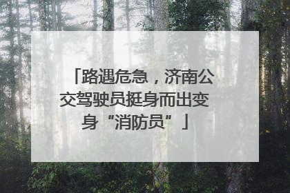 路遇危急，济南公交驾驶员挺身而出变身“消防员”