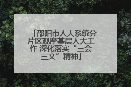 邵阳市人大系统分片区观摩基层人大工作 深化落实“三会三文”精神