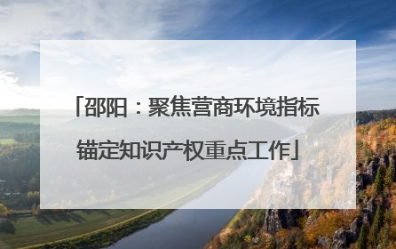 邵阳：聚焦营商环境指标 锚定知识产权重点工作