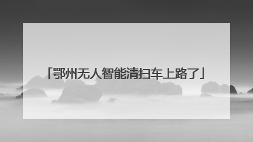 鄂州无人智能清扫车上路了