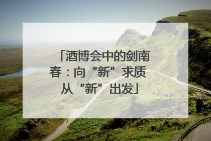 酒博会中的剑南春：向“新”求质 从“新”出发
