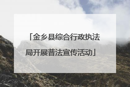 金乡县综合行政执法局开展普法宣传活动