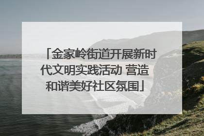 金家岭街道开展新时代文明实践活动 营造和谐美好社区氛围