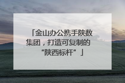 金山办公携手陕数集团，打造可复制的“陕西标杆”