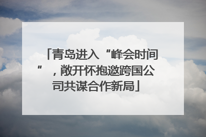 青岛进入“峰会时间”，敞开怀抱邀跨国公司共谋合作新局