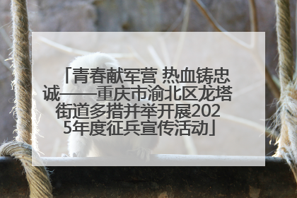 青春献军营 热血铸忠诚——重庆市渝北区龙塔街道多措并举开展2025年度征兵宣传活动