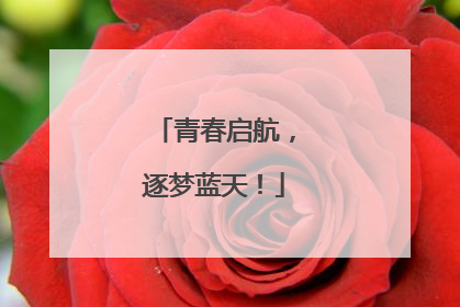 青春启航，逐梦蓝天！