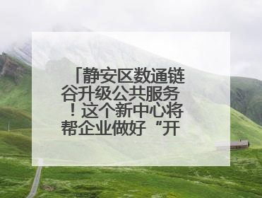 静安区数通链谷升级公共服务！这个新中心将帮企业做好“开门四件事”