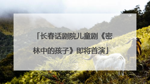 长春话剧院儿童剧《密林中的孩子》即将首演