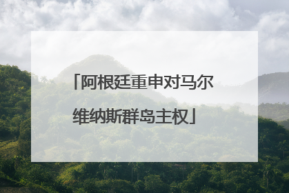 阿根廷重申对马尔维纳斯群岛主权