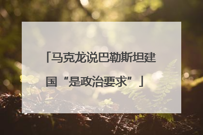马克龙说巴勒斯坦建国“是政治要求”