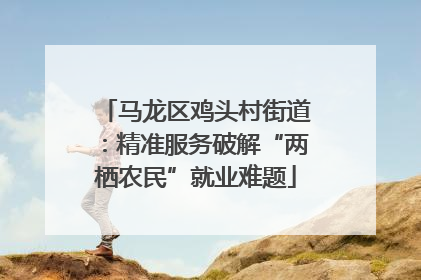 马龙区鸡头村街道：精准服务破解“两栖农民”就业难题