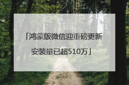 鸿蒙版微信迎重磅更新 安装量已超510万