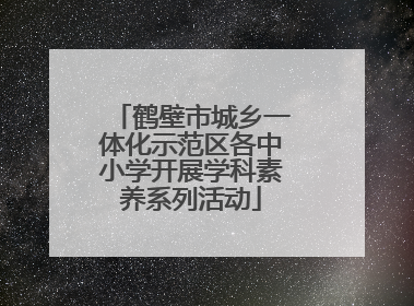 鹤壁市城乡一体化示范区各中小学开展学科素养系列活动