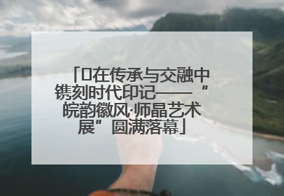 ﻿在传承与交融中镌刻时代印记——“皖韵徽风·师晶艺术展”圆满落幕