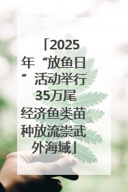 2025年“放鱼日”活动举行 35万尾经济鱼类苗种放流崇武外海域