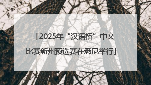 2025年“汉语桥”中文比赛新州预选赛在悉尼举行