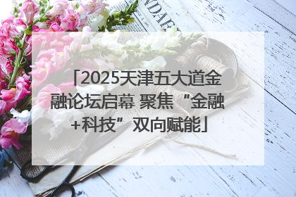2025天津五大道金融论坛启幕 聚焦“金融+科技”双向赋能