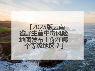 2025版云南省野生菌中毒风险地图发布！你在哪个等级地区？