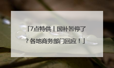 7点特供丨国补暂停了？各地商务部门回应！
