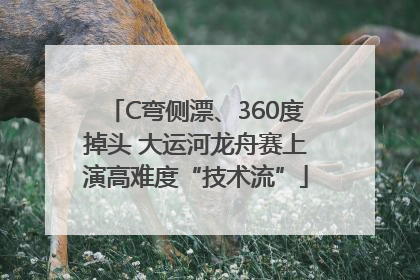 C弯侧漂、360度掉头 大运河龙舟赛上演高难度“技术流”