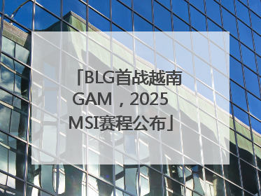 BLG首战越南GAM，2025MSI赛程公布