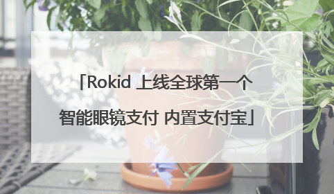 Rokid 上线全球第一个智能眼镜支付 内置支付宝